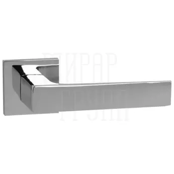 Дверная ручка Ajax (Аякс) на квадратной розетке 'BOND' JS хром