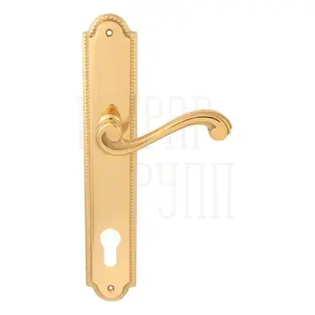 Дверная ручка на планке Melodia 225/458 'Cagliari' полированная латунь (cyl)