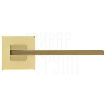 Дверная ручка на квадратной розетке Morelli Luxury 'Sputnik' матовое золото
