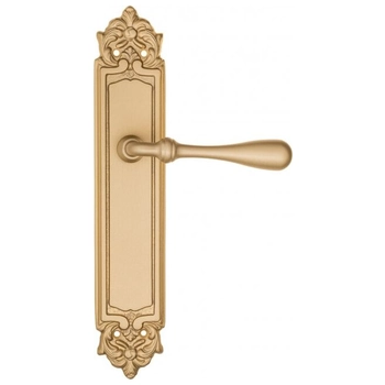 Дверная ручка Fratelli Cattini 'RETRO' на планке PL96 матовая латунь