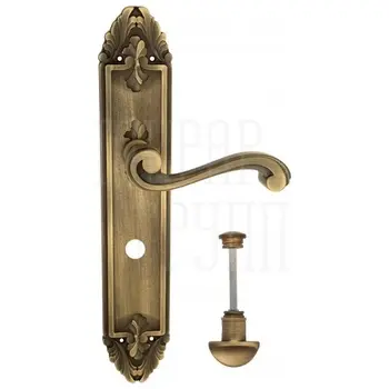 Дверная ручка Venezia 'VIVALDI' на планке PL90 матовая бронза (wc)