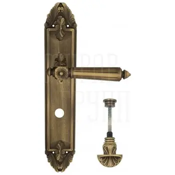 Дверная ручка Venezia 'CASTELLO' на планке PL90 матовая бронза (wc-4)