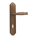 Дверная ручка на планке Melodia 266/458 'Isabel', матовая бронза (key)