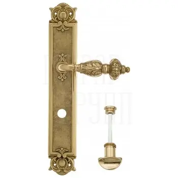 Дверная ручка Venezia 'LUCRECIA' на планке PL97 полированная латунь (wc)