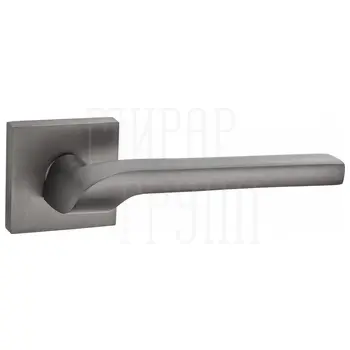 Дверные ручки Puerto (Пуэрто) INAL 535-03 на квадратной розетке матовый черный никель