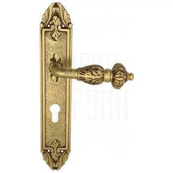 Дверная ручка Venezia 'LUCRECIA' на планке PL90 французское золото (cyl)