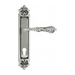Дверная ручка Venezia 'MONTE CRISTO' на планке PL96, натуральное серебро (cyl)