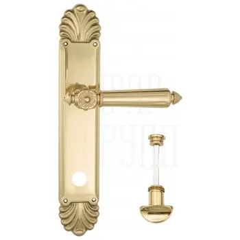 Дверная ручка Venezia 'CASTELLO' на планке PL87 полированная латунь (wc)