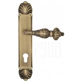 Дверная ручка Venezia 'LUCRECIA' на планке PL87 матовая бронза (cyl)