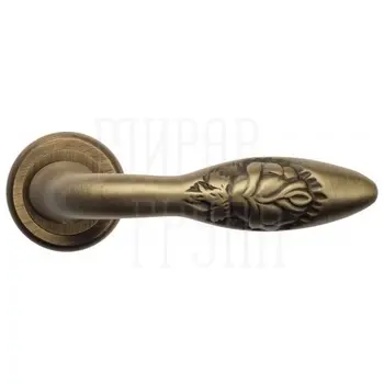 Дверная ручка на розетке Venezia 'CASANOVA' D1 матовая бронза
