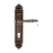 Дверная ручка Extreza 'DANIEL' (Даниел) 308 на планке PL02, античная бронза (cyl)