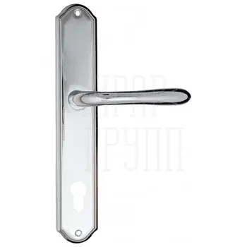 Дверная ручка Fratelli Cattini 'EMMA' на планке PL02 полированный хром (cyl)