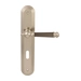 Дверная ручка на планке Melodia 102/235 'Veronica', серебро + коричневый (key)