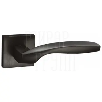 Дверные ручки Puerto (Пуэрто) INAL 538-03 на квадратной розетке матовый черный никель