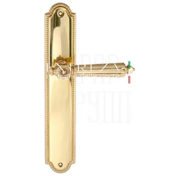Дверная ручка Extreza 'LEON' (Леон) 303 на планке PL03 полированное золото