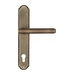 Дверная ручка Venezia 'EXA' на планке PL02, матовая бронза (cyl)