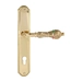 Дверная ручка Extreza "GRETA" (Грета) 302 на планке PL01, полированное золото (cyl)