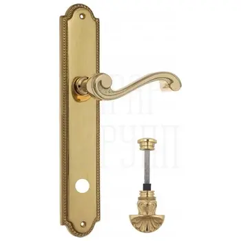 Дверная ручка Venezia 'VIVALDI' на планке PL98 полированная латунь (wc-4)