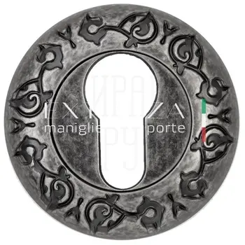 Накладка дверная под цилиндр Extreza CYL R04 античное серебро