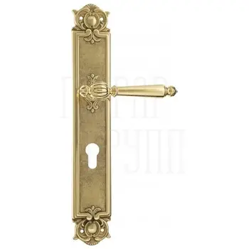 Дверная ручка Venezia 'PELLESTRINA' на планке PL97 полированная латунь (cyl)