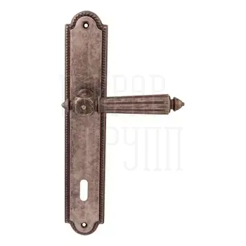 Дверная ручка на планке Melodia 246/458 'Nike' античное серебро (key)