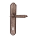 Дверная ручка на планке Melodia 246/458 'Nike', античное серебро (key)