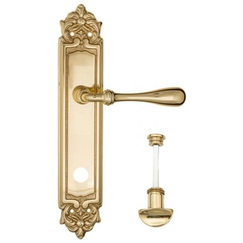 Дверная ручка Fratelli Cattini 'RETRO' на планке PL96 полированная латунь (wc-2)