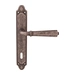 Дверная ручка на планке Melodia 424/158 'Denver', античное серебро (key)