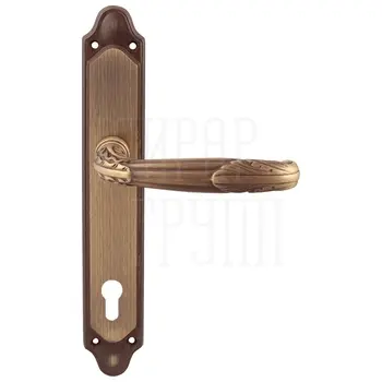 Дверная ручка на планке Melodia 281/158 'Roma' матовая бронза (cyl)