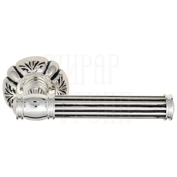 Дверная ручка на розетке Venezia 'IMPERO' D5 натуральное серебро