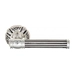 Дверная ручка на розетке Venezia "IMPERO" D5, натуральное серебро