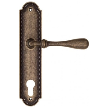 Дверная ручка Fratelli Cattini 'RETRO' на планке PL248 античная бронза (cyl)
