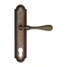 Дверная ручка Fratelli Cattini "RETRO" на планке PL248, античная бронза (cyl)
