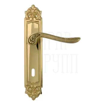 Дверная ручка на планке Melodia 285/229 'Daisy' матовая латунь