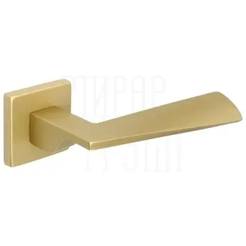 Дверная ручка Extreza Hi-Tech 'Dia' (Диа) 118 на квадратной розетке R11 матовое золото