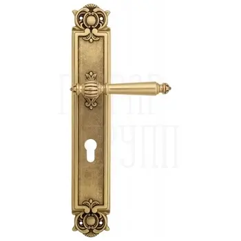 Дверная ручка Venezia 'PELLESTRINA' на планке PL97 французское золото (cyl)