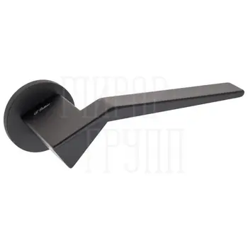 Дверная ручка на круглом основании Fratelli Cattini 'UGO' 7FS на круглой розетке черный