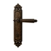 Дверная ручка на планке Melodia 246/229 "Nike", античная бронза (wc)