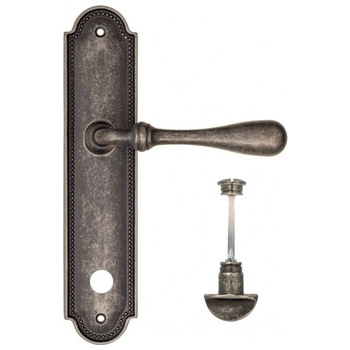 Дверная ручка Fratelli Cattini 'RETRO' на планке PL248 античное серебро (wc-2)