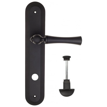 Дверная ручка Fratelli Cattini 'FOGGIA' на планке PL288 матовый черный (wc-2)