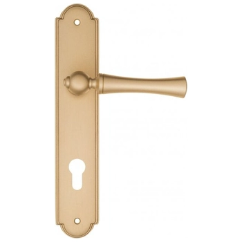 Дверная ручка Fratelli Cattini 'FOGGIA' на планке PL257 матовая латунь (cyl)