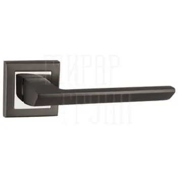 Дверная ручка Punto (Пунто) на квадратной розетке 'BLADE' ZQ хром + графит