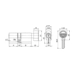 Цилиндровый механизм Fuaro (Фуаро) (100 ZM/80) 1000ZMKnob 80 mm (30+10+40) с вертушкой, схема