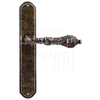 Дверная ручка Extreza 'GRETA' (Грета) 302 на планке PL01 античная бронза