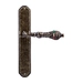 Дверная ручка Extreza "GRETA" (Грета) 302 на планке PL01, античная бронза