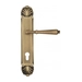 Дверная ручка Venezia "CLASSIC" на планке PL87, матовая бронза (cyl)