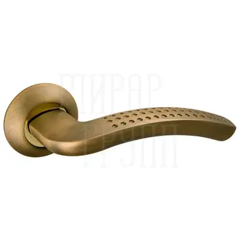 Дверная ручка на круглой розетке Fuaro (Фуаро) 'LOUNGE' AR 130 mm бронза + золото