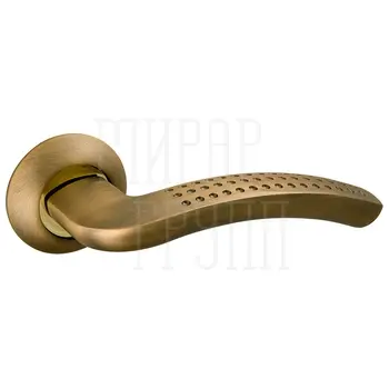 Дверная ручка на круглой розетке Fuaro (Фуаро) 'LOUNGE' AR 130 mm бронза + золото