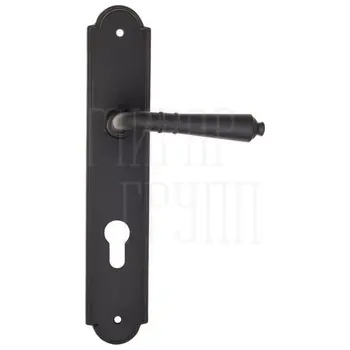 Дверная ручка Fratelli Cattini 'TOSCANA' на планке PL257 матовый черный (cyl)