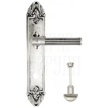 Дверная ручка Venezia 'IMPERO' на планке PL90 натуральное серебро (wc)